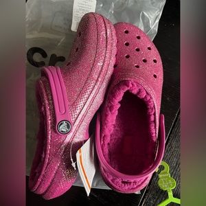 CROCS pink glitter size 5